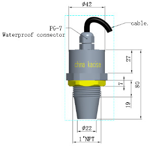 5V Anti-Diebstahl-Ultraschall-Kraftstoffstandsensor für Kraftstoffmanagement RS485 5m