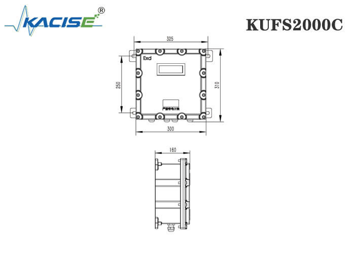 KUFS2000C Explosionssicherungsklemme für Ultraschall-Durchflussmesser mit Bidirektionsmessung für DN32-DN6000-Rohre