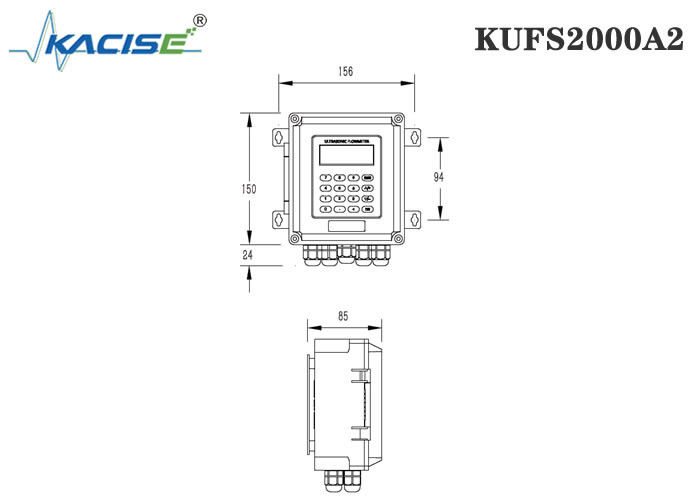 KUFS2000A2 Ultraschall-Durchflussmesser zur Wandmontage für DN50-DN6000-Rohre mit bidirektionaler Messung und RS485-MODBUS-Schnittstelle
