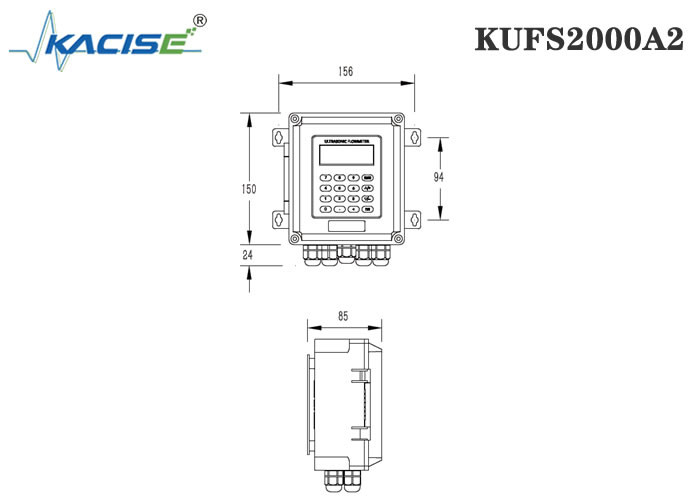 Berg-Einfügungs-Ultraschallströmungsmesser der Wand-KUFS2000A2 für Größe DN50 - Rohr DN6000