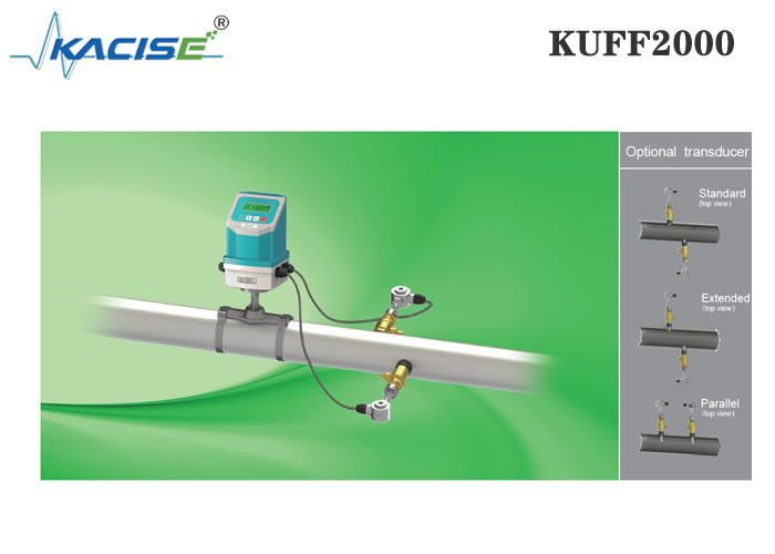 KUFF2000 Ultraschalldurchflussmessgerät mit fester Einfügung mit einer Genauigkeit von ± 1% für Rohrgrößen und bidirektionale Messungen DN50-DN6000