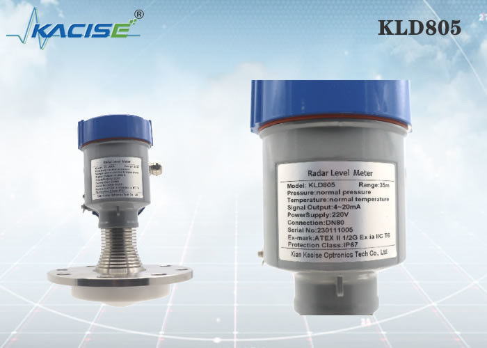 KLD805 80 GHz-Radarniveausensor mit PTFE-Antenne und IP67-Schutz für die Messung des Flüssigkeitsniveaus