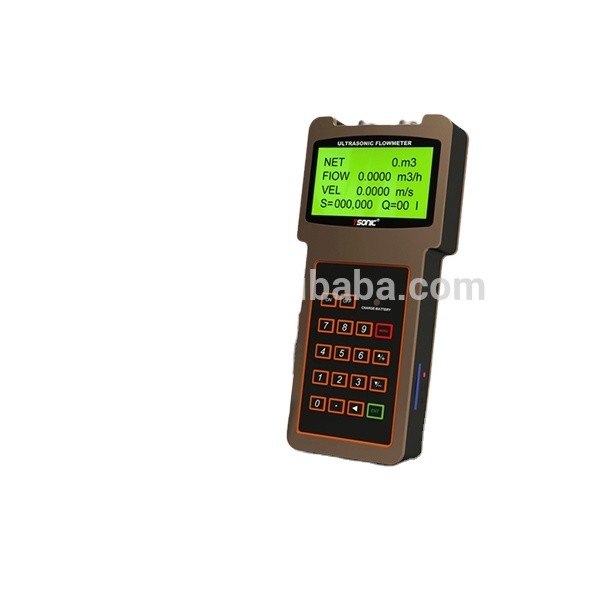 Low-Cost Handheld Ultraschall-Wasserflussmesser China mit Stromversorgung 3 * 1.2V Batterie oder AC90 ~ 260V Stromadapter