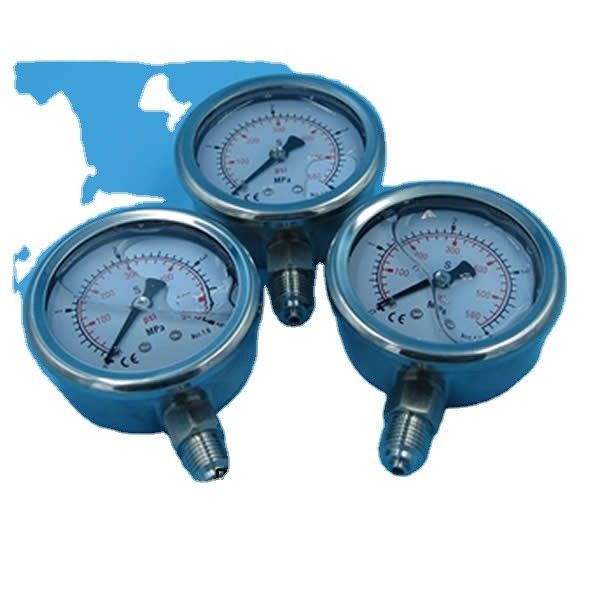 Ölgefülltes Kältemittel-Manometer aus Edelstahl 316, 50 mm/2 Zoll, für hohe Viskosität und Korrosionsbeständigkeit