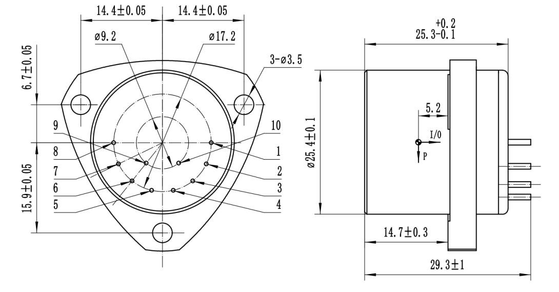 Militärischer Bewegungsgeschwindigkeitssensor mit Lärm von 5 mV und innerhalb des Lagertemperaturbereichs von -60-120 °C