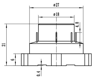 Multifunktionaler Miniaturbereichsmelder mit Beschleunigungsmesser für verschiedene Industriezweige mit F18.2mm X23mm