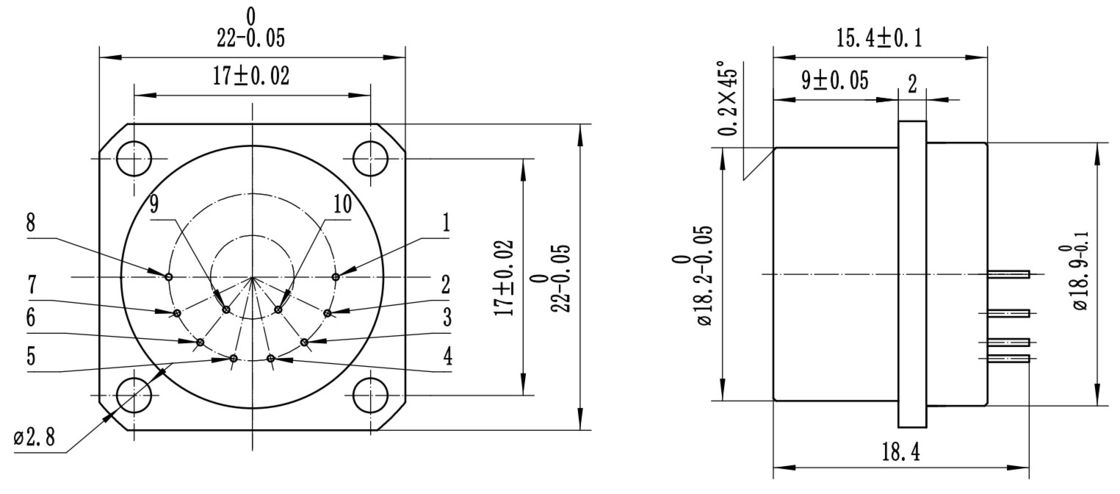Quarzbeschleunigungssensor der KSJB6-Serie mit K0/K1<20 mg ±30 g Reichweite und hohem Temperaturvermögen für Erdölfelder