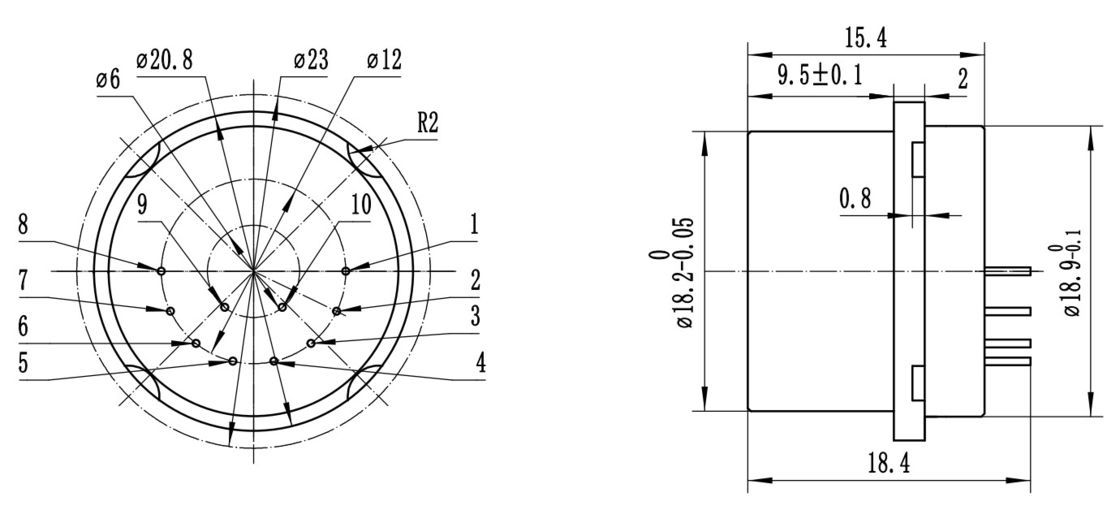 Quarzbeschleunigungssensor der KSJB6-Serie mit K0/K1<20 mg ±30 g Reichweite und hohem Temperaturvermögen für Erdölfelder