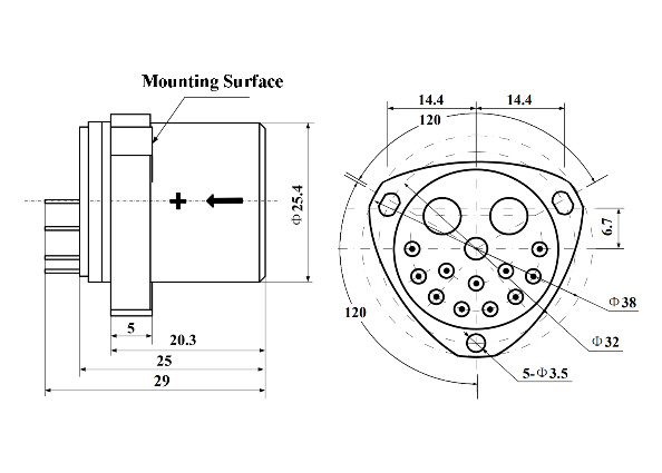 Stoß 100 g und Schwellenwert 1 μg Beschleunigungssensor mit Linearität ≤ 10 μg/g2