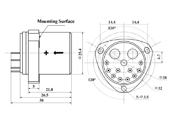 Genaue Linearität≤40 μg/g2 Beschleunigungsmesssensor für Stoß- und Vibrationsmessungen