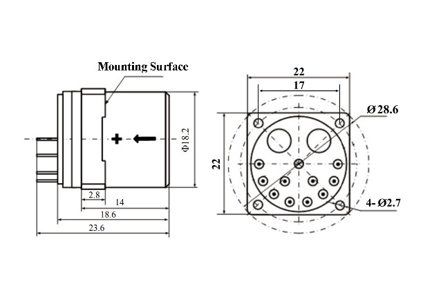 Vibrationsüberwachung Beschleunigungssensoren werden zur Messung der Vibration der Maschine eingesetzt.