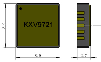 Digitale Quarz-MEMS-Gyroskopchip Betriebstemperatur TOPR -20°C ~ +80°C, Stromverbrauch Iop1 900μA Typ