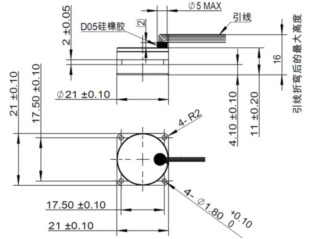 Breitband-Low Power Einsachsige Quarz-Tuninggabel Gyroskop Auflösung ≤0,01°/s Gewicht <100g