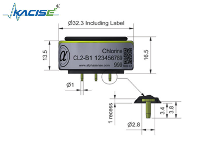 20 Reichweite Auflösung 0,02 CL2-B1/CL2-B1 Chlorsensor für eine genaue Detektion
