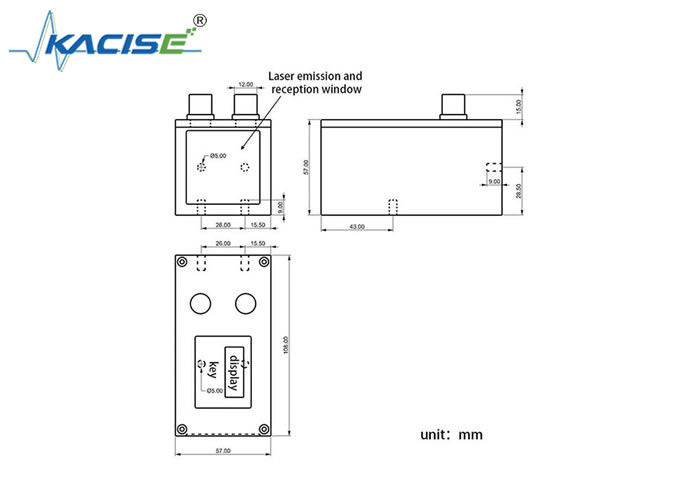 KLS109 Hochpräzisions-Industrielasersensor mit ±1 mm Genauigkeit, IP67-Schutz und Messfrequenz von 100 Hz