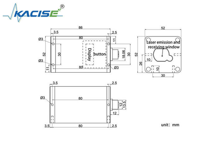 KLSB High-Precision Laser Range Sensor mit Messbereich von 30/60/100/150m ±3mm Genauigkeit und Frequenz von 3...20Hz für intelligenten Transport
