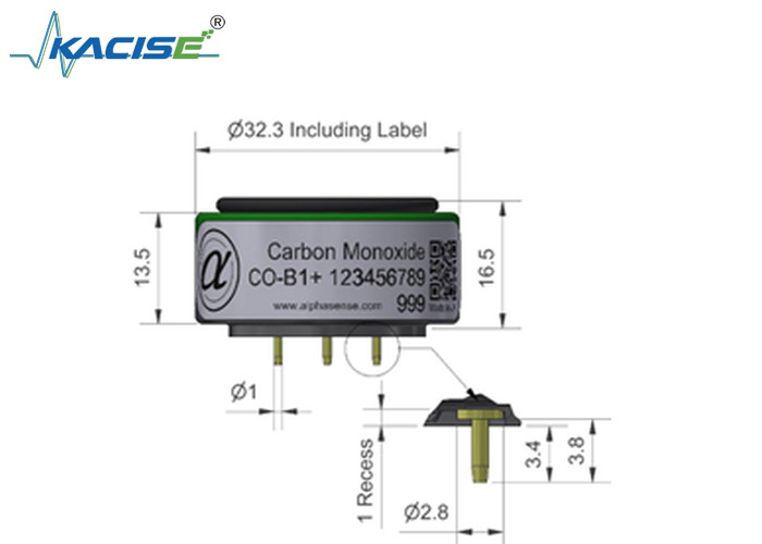 CO-B1/CO-B1 Kohlenmonoxidsensor Nullstrom ± 4 Bereich 5000 für eine genaue Detektion