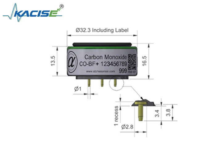 CO-BF/CO-BF Kohlenmonoxid Sensor Reaktionszeit 25 Auflösung 0,5 für Industrie