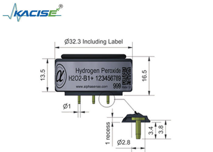 H202-B1/H202-B1+ Wasserstoffperoxidsensor mit 2000-Bereich, < 25 Reaktionszeit und < ± 4 Nullstrom