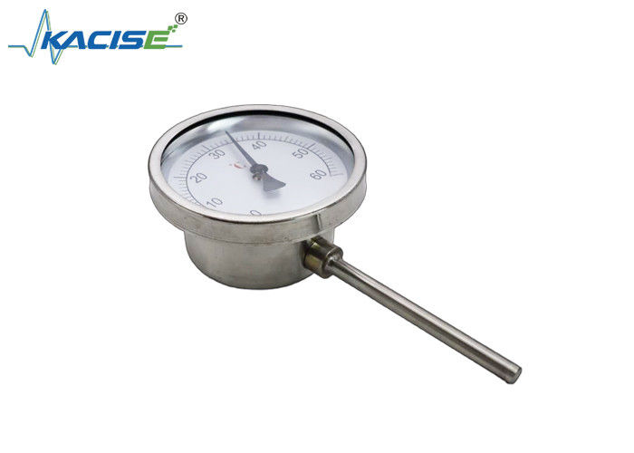 Bimetallthermometer aus Edelstahl 304/316 mit anpassbarer Stammlänge und Zertifizierung nach EN 13190 oder ASME B40.3