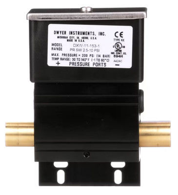 Dwyer Serie DX Nass / Nass Differenzdruck-SPDT-Druckschalter (Modelle DXW-11-153-1 bis DXW-11-153-4)