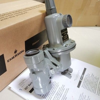 Gasdruckminderer der Serie 627 mit einem Ausgangsdruckbereich von 5 bis 500 psig, internem Überdruckventil und manipulationssicherem Design