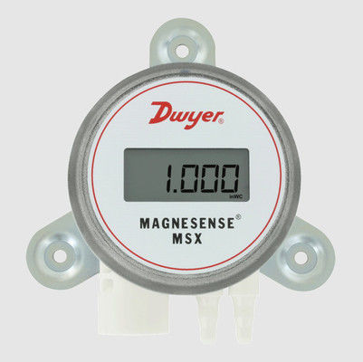 Dwyer MSX-W20-PA Magnesense-Differenzdrucktransmitter mit bidirektionaler Druckmessung, Quadratwurzelextraktion und 4-20-mA-Stromausgang
