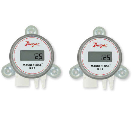 Dwyer MSX-W20-PA Magnesense-Differenzdrucktransmitter mit bidirektionaler Druckmessung, Quadratwurzelextraktion und 4-20-mA-Stromausgang
