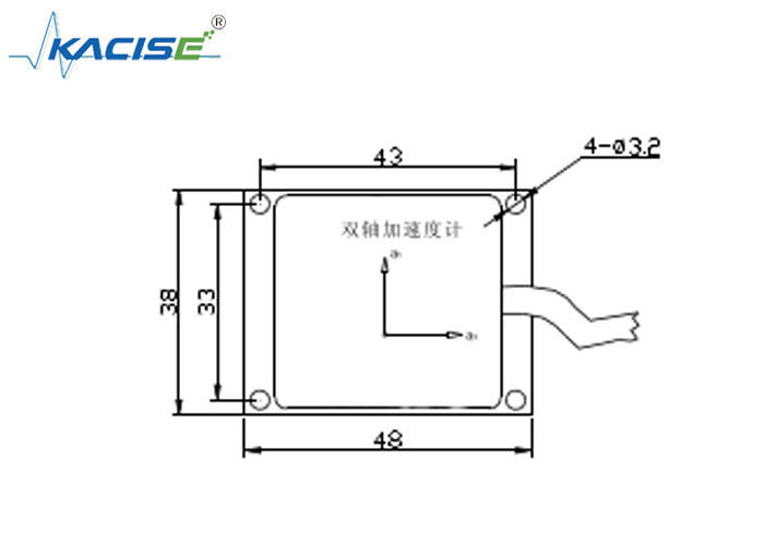 Temperaturbereich Biaxialschnellmesssensor Modul Vibrationsleistung im Bereich ±10 g