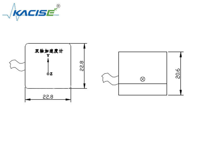 Magnetische Saug-Doppel-Achsen-Beschleuniger mit hoher Frequenz, breiter Messbereich bei Temperaturen von -40°C bis +70°C