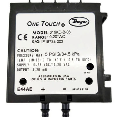 Mikro-Differenzdrucktransmitter der Dwyer-Serie 616KD mit One-Touch-Kalibrierung und 4-20-mA-Ausgang für ±0,25 % FS-Genauigkeit