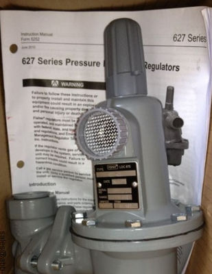 Direktgesteuerter Druckminderer der Serie 627 mit 2000-Psig-Einlass, 5-500-Psig-Auslass und internem Überdruckventil