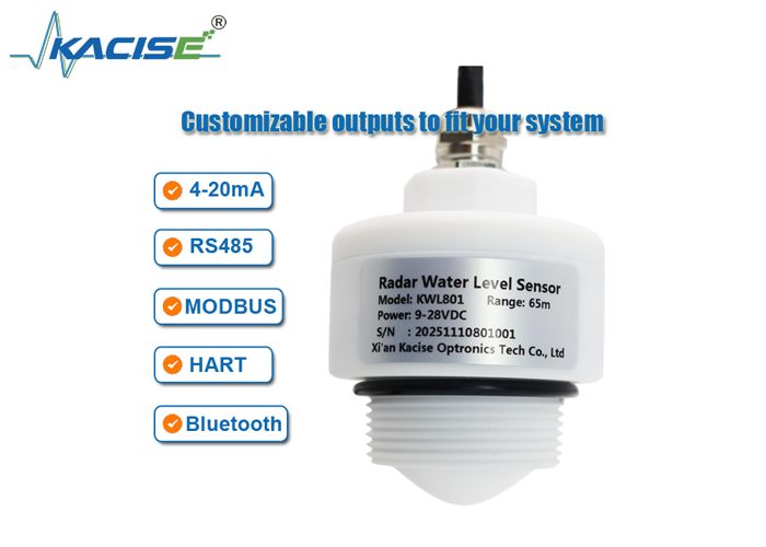 KWL801 Berührungsloser Wasserspiegelsensor mit 76 GHz-81 GHz Frequenzbereich 65 m Messbereich und ±1 mm Genauigkeit