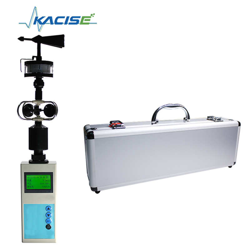 KQL-QXY Handheld-Wetterstation mit 16 Kompassrichtungen Windrichtung, 128x64 Backlit-LCD-Display und 38.000 Datenspeicher